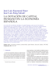 la dotación de capital humano en la economía española