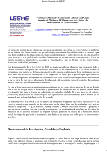 Formación musical y capacitación laboral en el Grado Superior de
