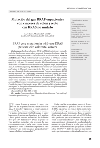 Mutación del gen BRAF en pacientes con cánceres de