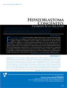 Hepatoblastoma Congénito: A propósito de un caso curado