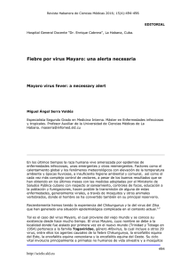 Fiebre por virus Mayaro: una alerta necesaria