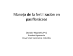 Manejo de la fertilización en pasifloráceas