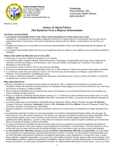 Asesor de Salud P&uacute;blica Zika Epidemia Virus y