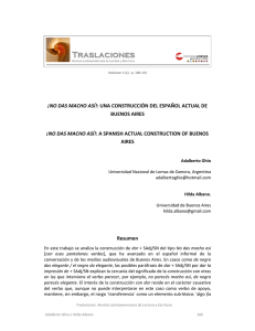 ¡NO DAS MACHO ASÍ!: UNA CONSTRUCCIÓN DEL ESPAÑOL