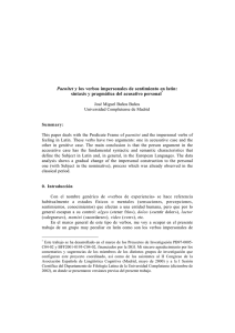Paenitet y los verbos impersonales de sentimiento en latín: sintaxis
