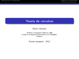 Elementos y análisis de un circuito lineal - Eva