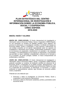 Plan Estratégico de CIRIEC-España (2016