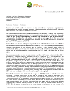 San Salvador, 9 de junio de 2016 Señoras y Señores. Diputadas y