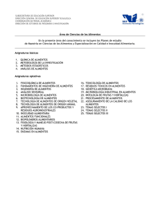 Materias optativas. - Instituto Tecnológico de Tepic