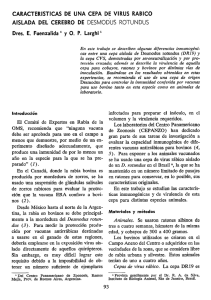 CARACTERISTICAS DE UNA CEPA DE VIRUS