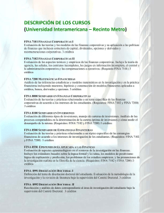 Descripción de los Cursos