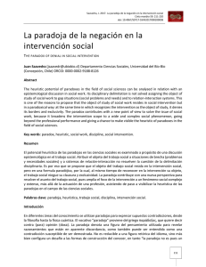 La paradoja de la negación en la intervención social