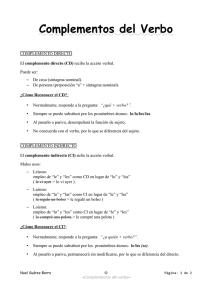 Complementos del Verbo