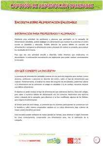 ENCUESTA SOBRE ALIMENTACIÓN SALUDABLE