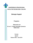 Biología Vegetal - Universidad Veracruzana