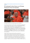 El cardenal Carlos Osoro en el Fórum Europa de Nueva Economía