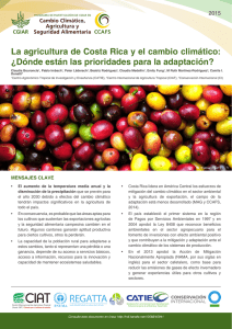 La agricultura de Costa Rica y el cambio climático: ¿Dónde están