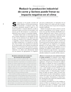 Reducir la producción industrial de carne y lácteos puede frenar su
