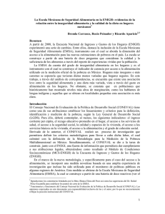 La Escala Mexicana de Seguridad Alimentaria en la ENIGH