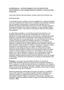 experiencia y afrontamiento en pacientes en tratamiento