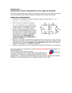 Práctica No. 1 Experimento virtual. Comprobación de las reglas de
