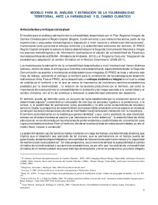 modelo para el análisis y estimación de la vulnerabilidad territorial