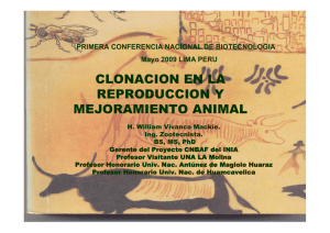 clonacion en la reproduccion y mejoramiento animal