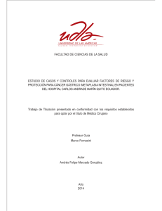 facultad de ciencias de la salud estudio de casos y controles para