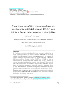 Algoritmo memético con operadores de inteligencia artificial para el