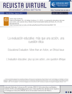 La evaluación educativa: más que una acción, una cuestión ética
