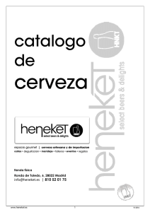 Catálogo de Cervezas Heneket