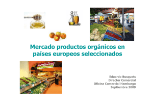 Mercado productos orgánicos en países europeos seleccionados