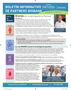 Lea el bolet&iacute;n informativo - Partners Biobank