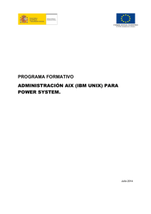 PROGRAMA FORMATIVO ADMINISTRACIÓN AIX (IBM UNIX