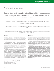 Patrón de la enfermedad y sobrevida en niños y