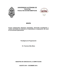 Paradigmas de Programación - Facultad de Matemáticas :: UADY