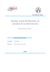 pdf Anclaje social del Racismo : la cuestión de la intervención