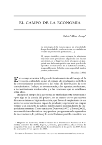 el campo de la economía - Revista de Economía Institucional