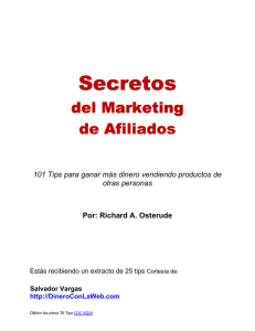 Secretos Del Marketing De Afiliados - 101 Tips