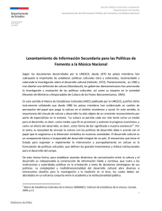 Levantamiento de Información Secundaria para las Políticas de