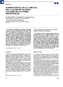 supervivencia en la cirugía del cáncer de pulmón. análisis de