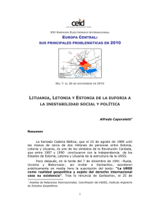 lituania, letonia y estonia de la euforia a la inestabilidad social