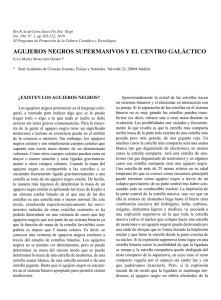 AGUJEROS NEGROS SUPERMASIVOS Y EL CENTRO GALÁCTICO