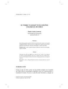 El verbo "cachar" en el espa&ntilde;ol coloquial de Chile