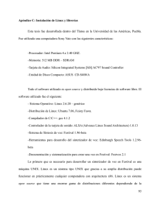 Apéndice C. Instalación de Linux y librerías (archivo pdf, 630 kb)