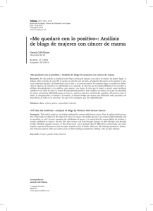 Me quedaré con lo positivo»: Análisis de blogs de mujeres