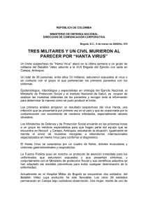 tres militares y un civil murieron al parecer por “hanta virus”