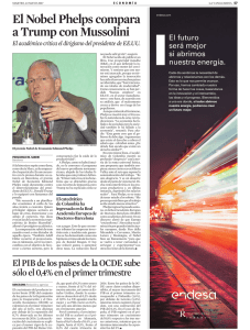 El Nobel Phelps compara a Trump con Mussolini