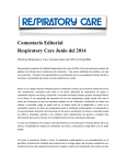 Comentario Editorial Respiratory Care Junio del 2014