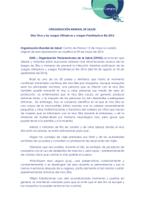 Zika Virus y los Juegos Olímpicos y Juegos Paralímpicos Rio 2016